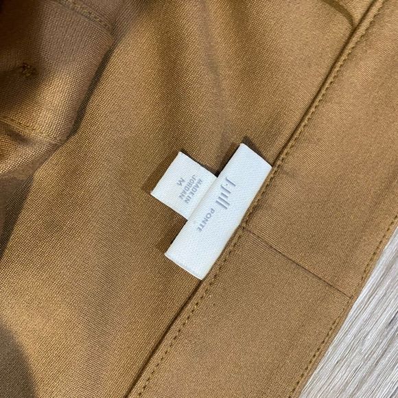 J. Jill Ponte Pencil Skirt Camel Turtle Shell Button Front Pockets, Size Medium - Picture 6 of 9